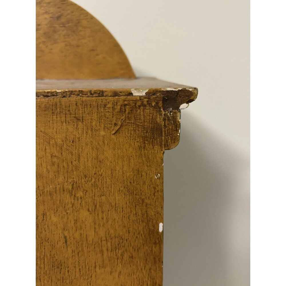 Hand Painted Vintage Dollhouse Armoire Folk Art Cabinet Dresser Cottage 19” - Picture 11 of 16